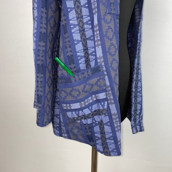 AE M Patterned Open Front Cardigan Top Pockets - Picture 3 of 12